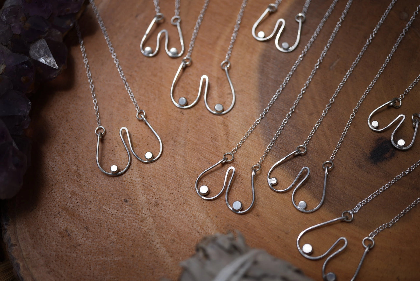 Sterling Boobie Necklace