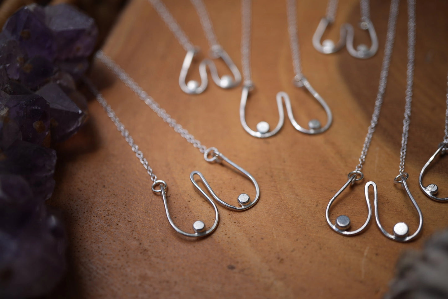 Sterling Boobie Necklace