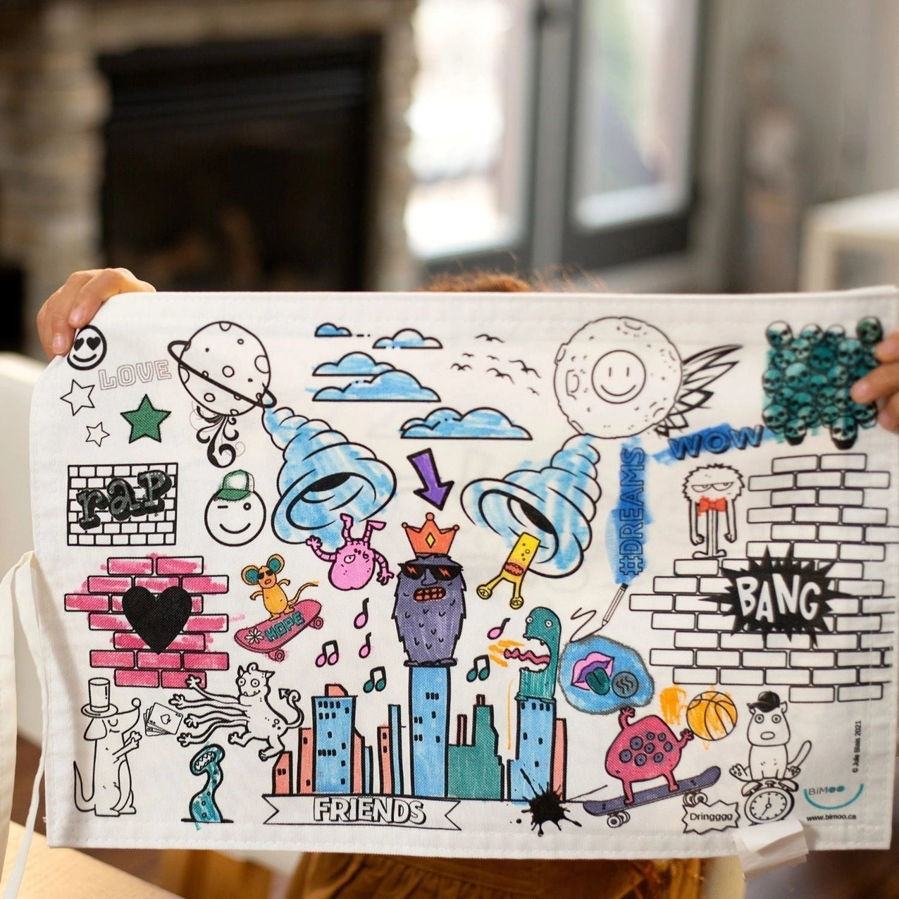BiMoo Coloring Cloth Placemat - Graffiti