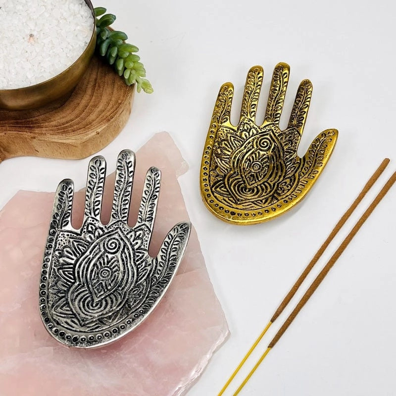 Crystal Hand Incense Holder