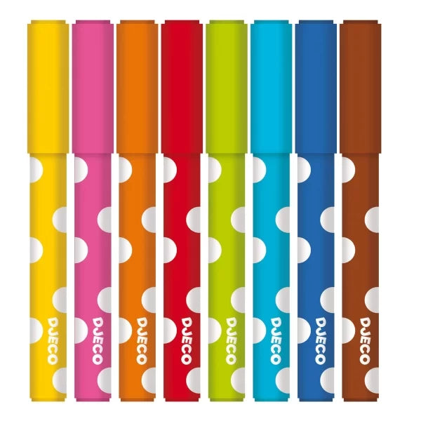 8 Felt Tip Markers for Little Hands