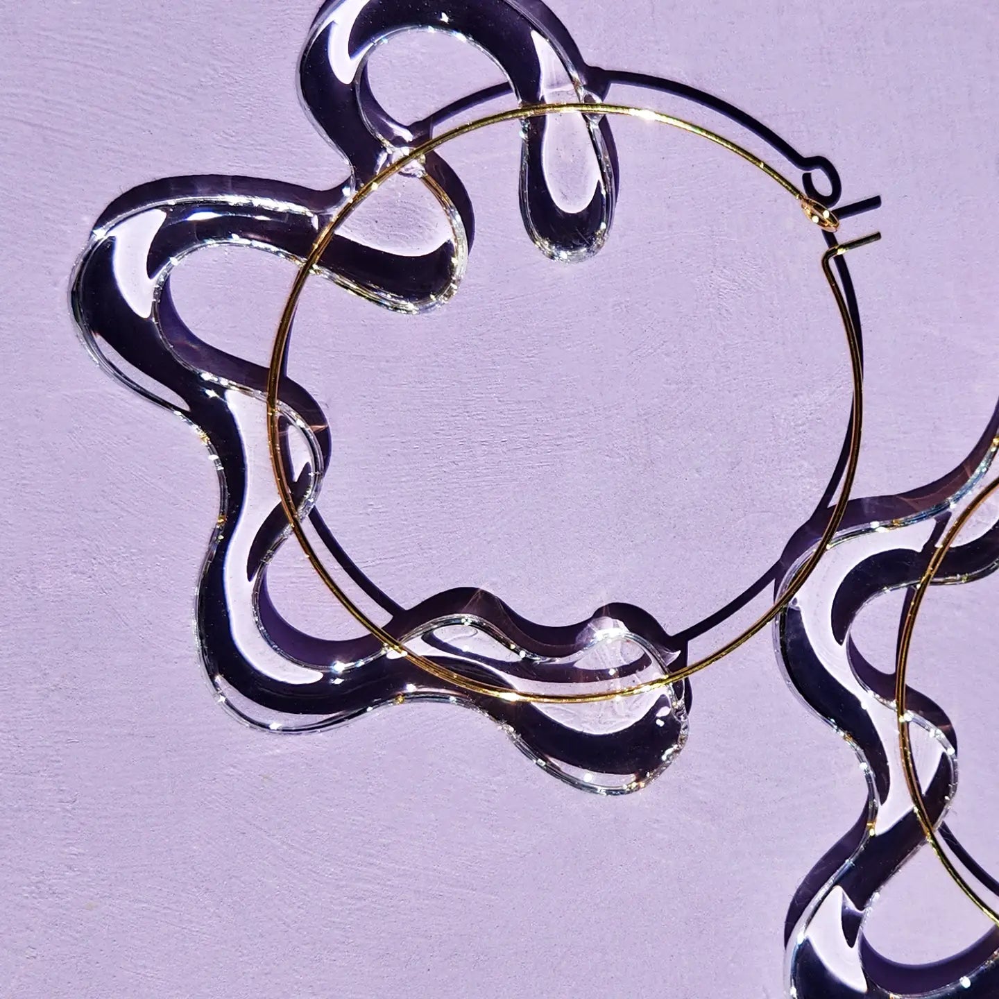 Sassy Halfsies Squiggle Hoops