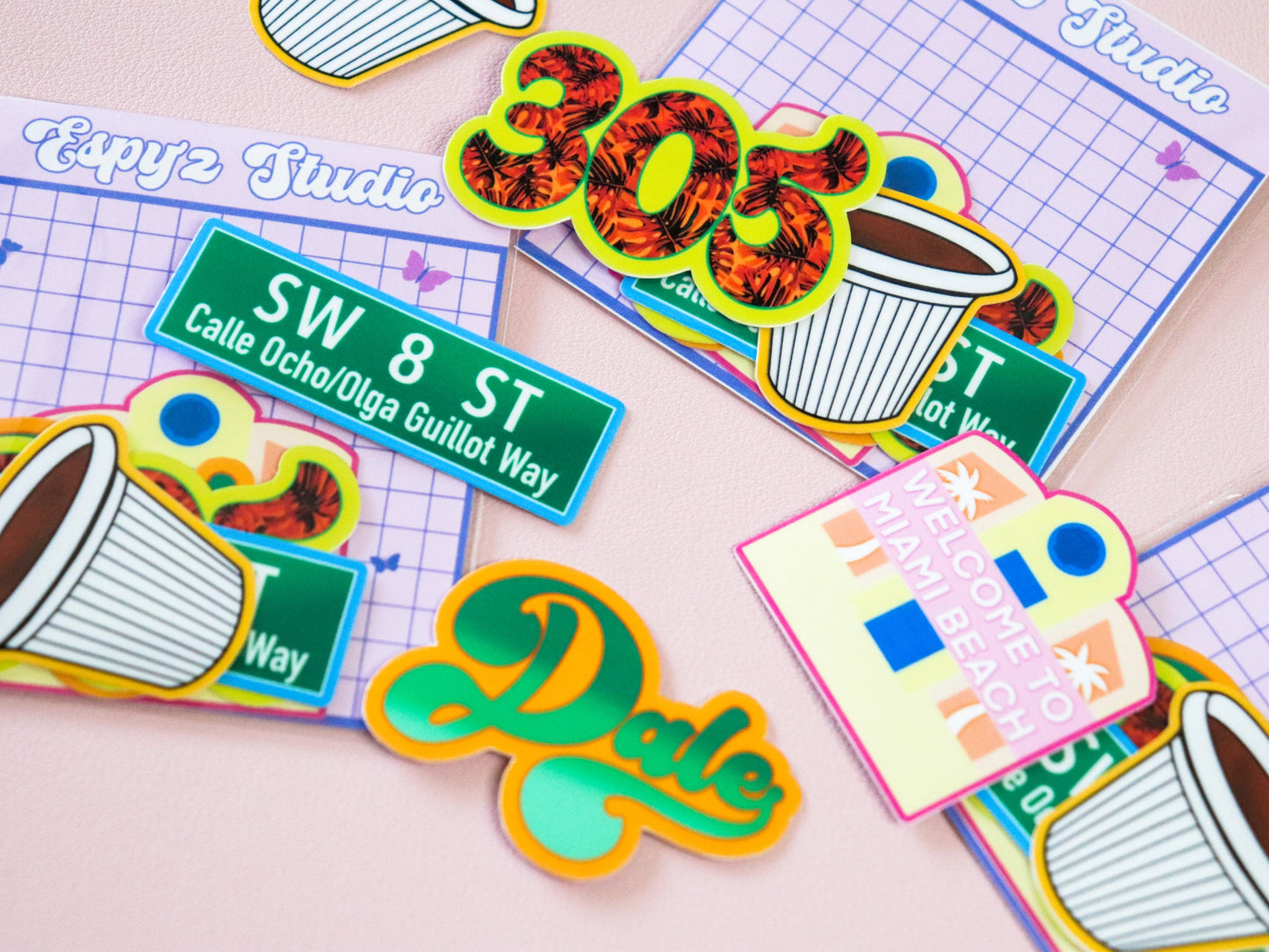 Miami Vinyl Sticker Set