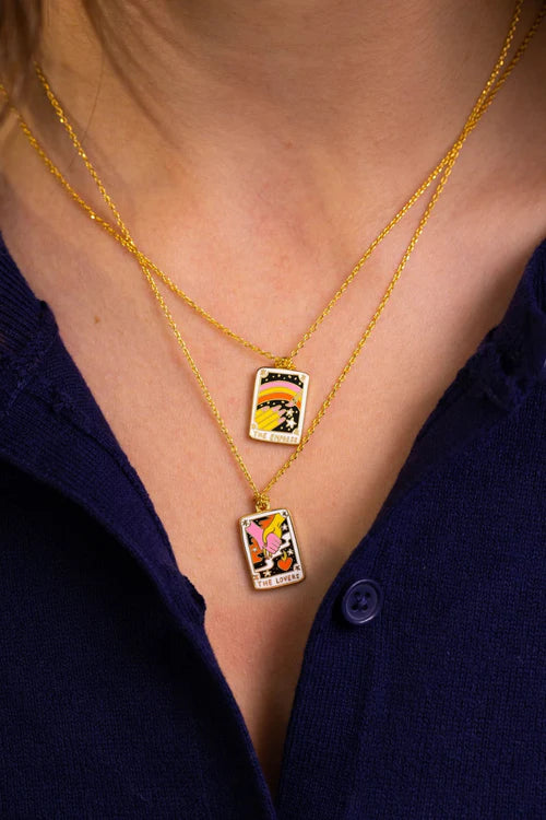 Yellow Owl Pendant: Tarot Empress