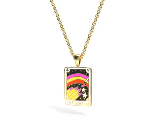 Yellow Owl Pendant: Tarot Empress