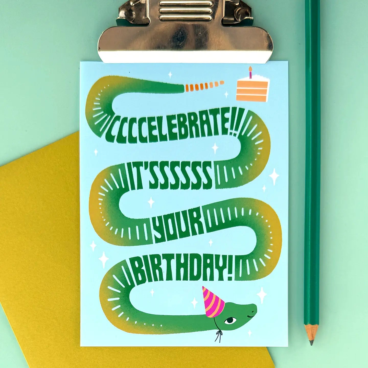 Celebrate! It's Your Birthday (Snake) - Birthday Card