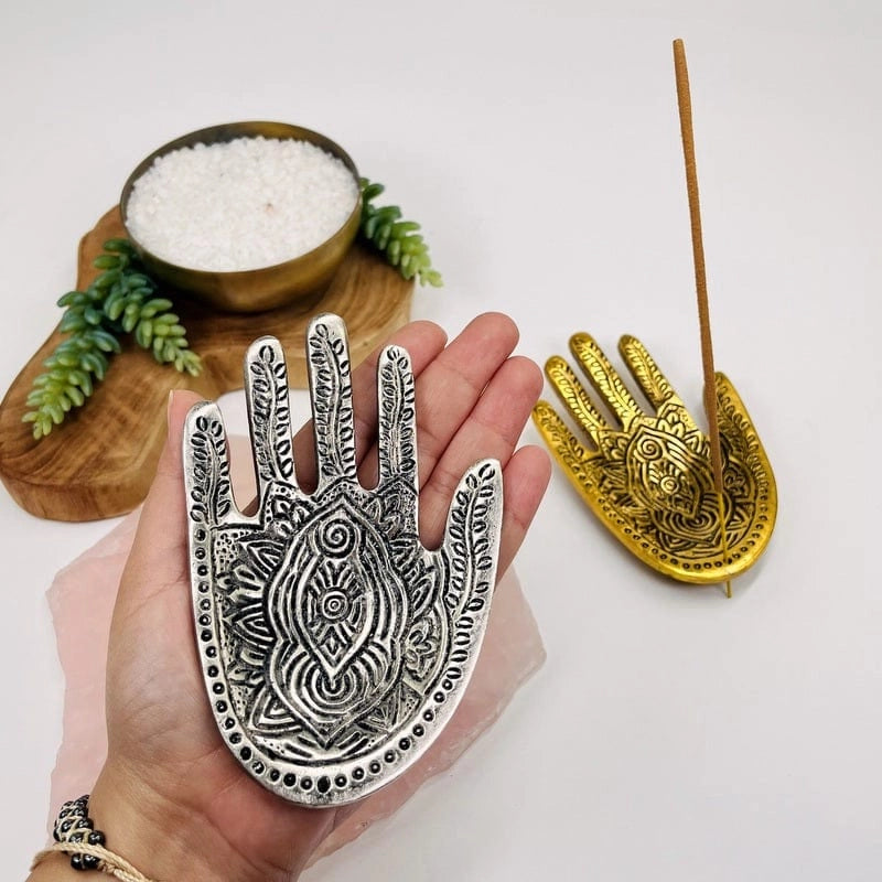 Crystal Hand Incense Holder