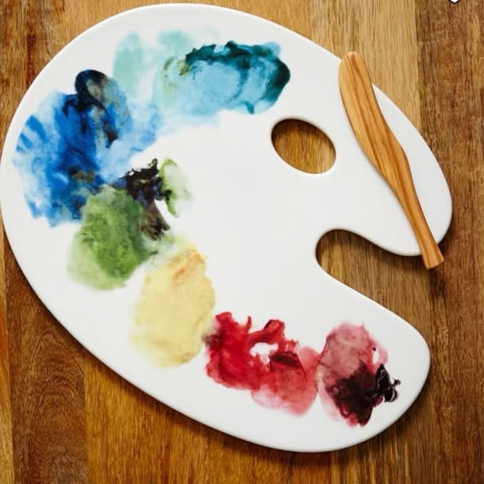 Artist Palette Cheese Tray