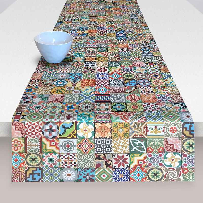 Barceloning Tiles Table Runner
