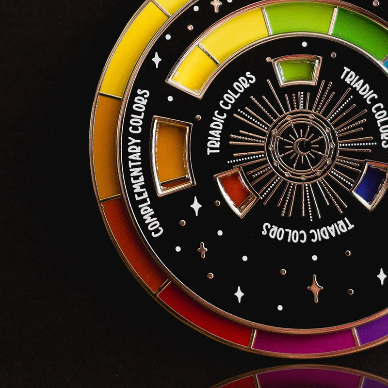 Enamel Color Wheel Pin Interactive Spinner