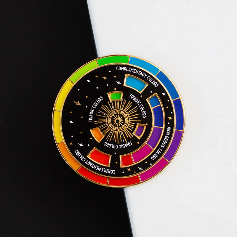 Enamel Color Wheel Pin Interactive Spinner