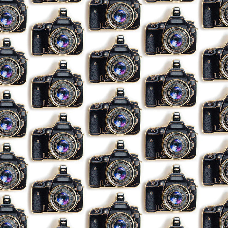 DSLR Spinning Lens Camera Enamel Pin