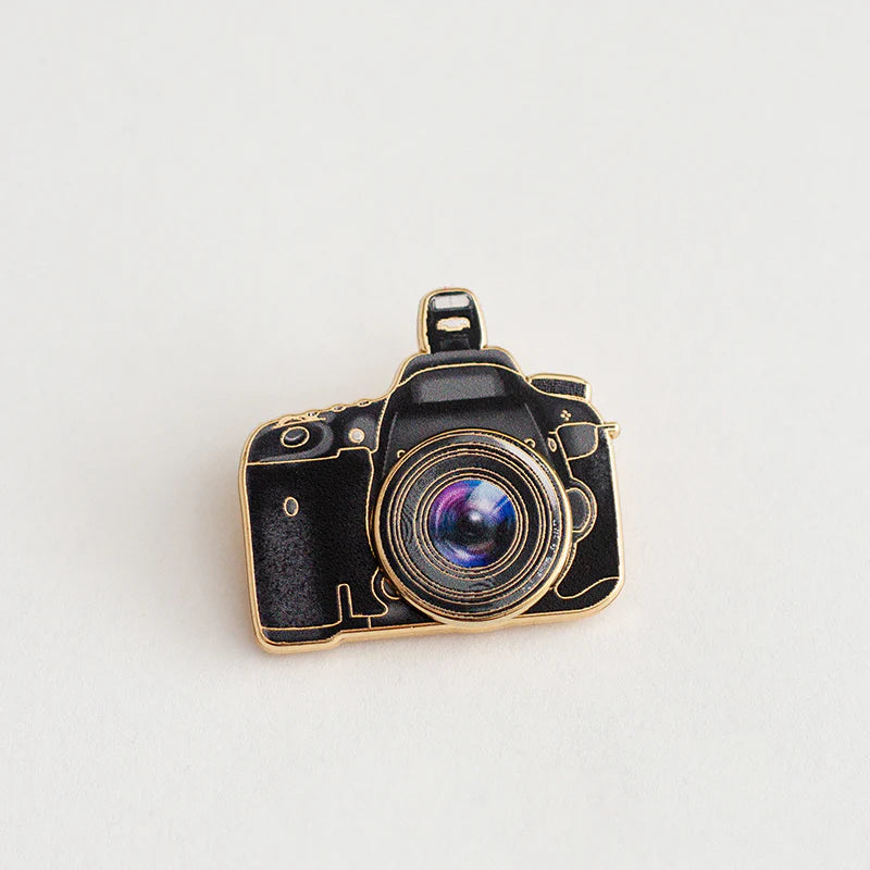 DSLR Spinning Lens Camera Enamel Pin