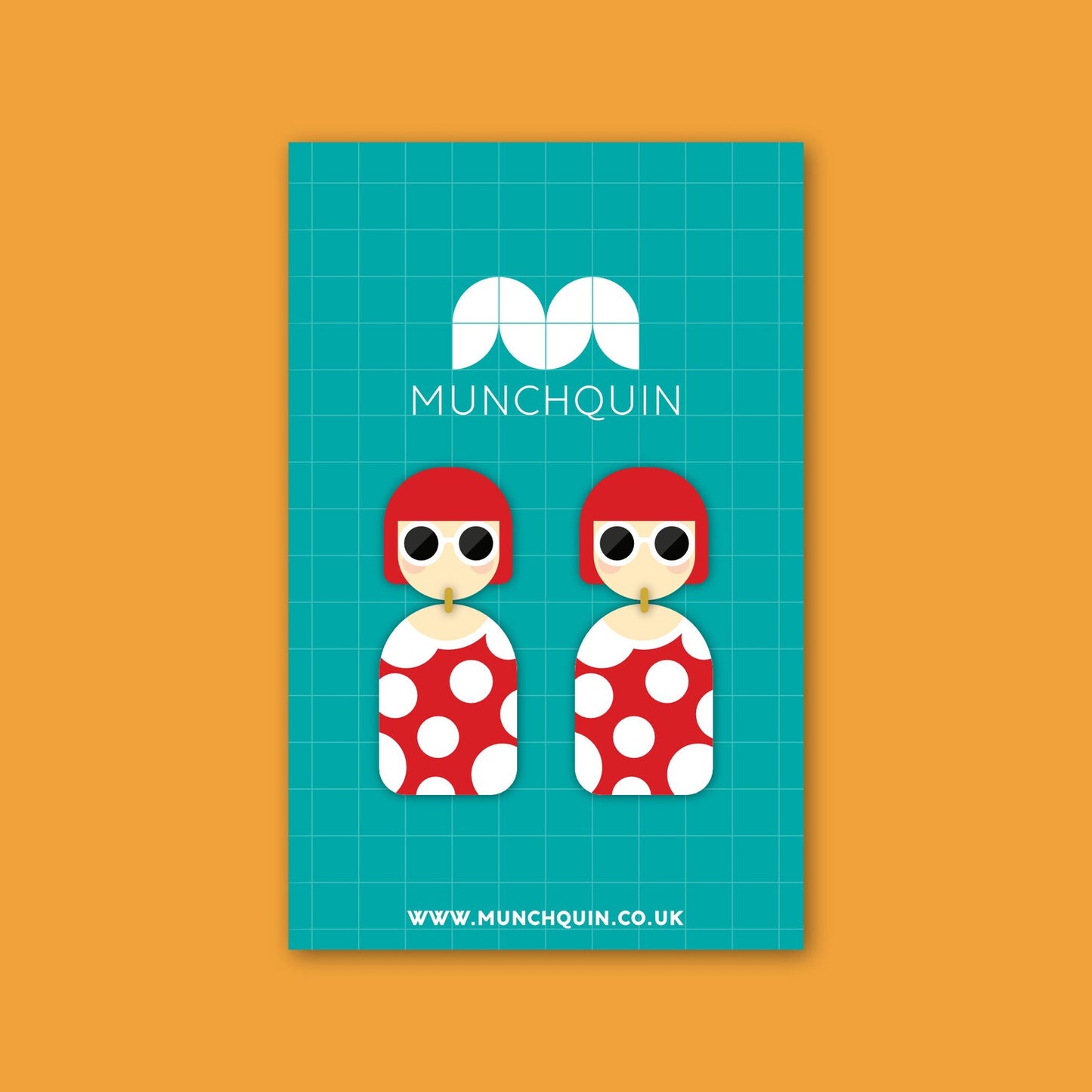 Yayoi Kusama Eco-Friendly Wooden Dangle Earrings