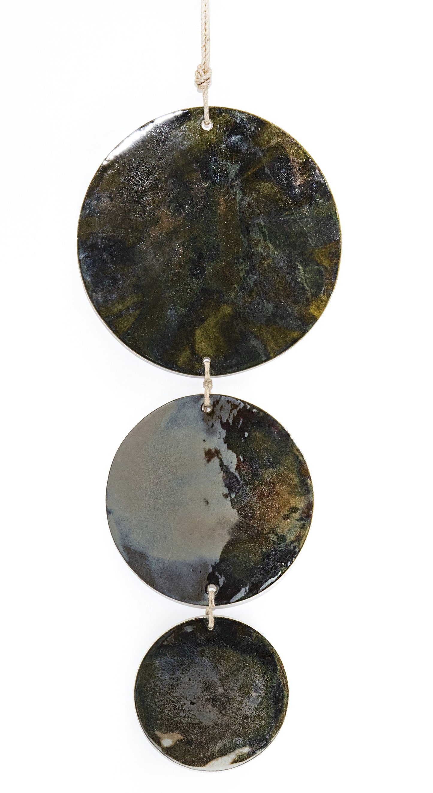 3 Disc Gradient Porcelain Wall Hanging by MQuan