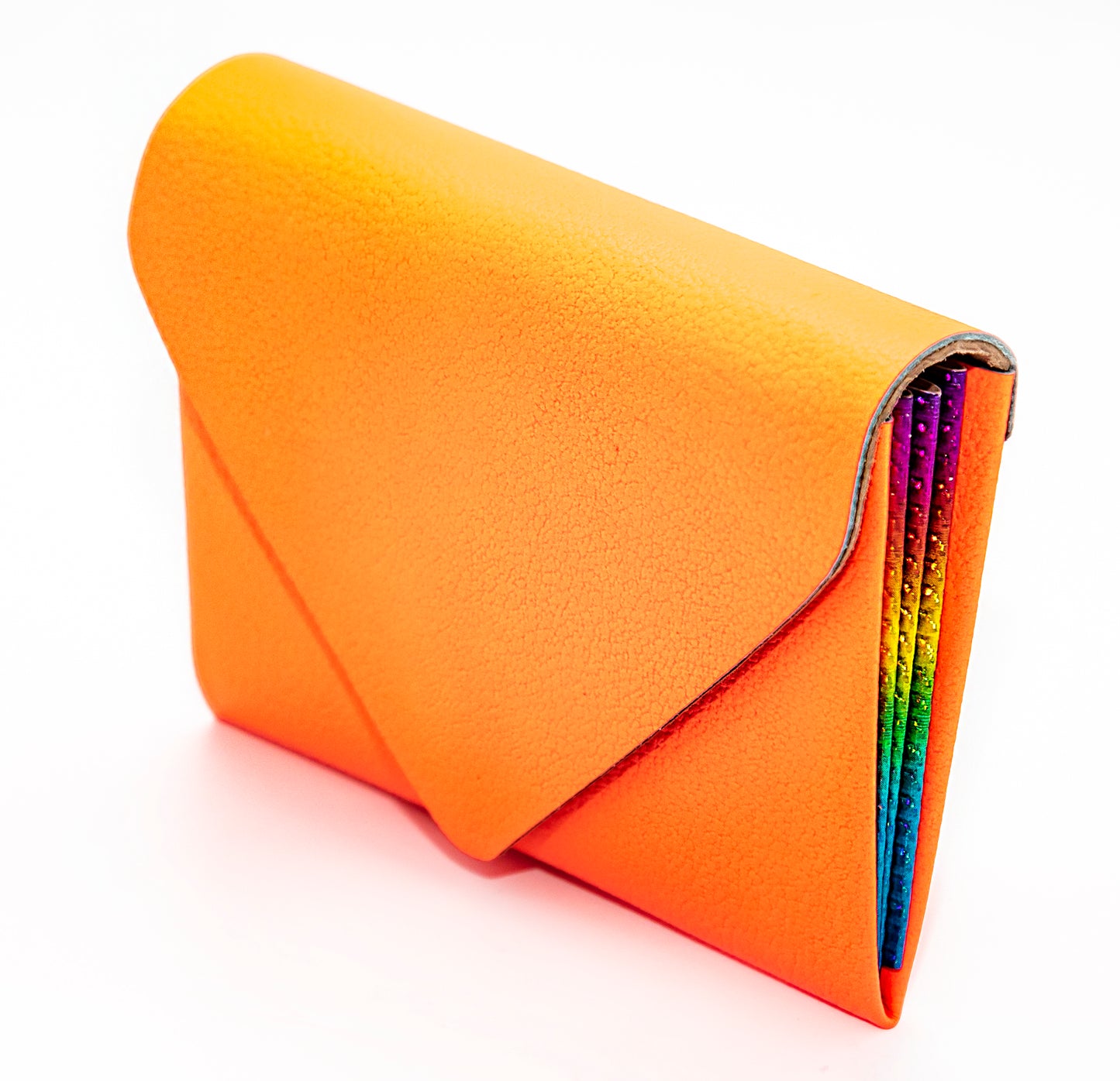 Carmine Lotus Card Wallet: Rainbow Red