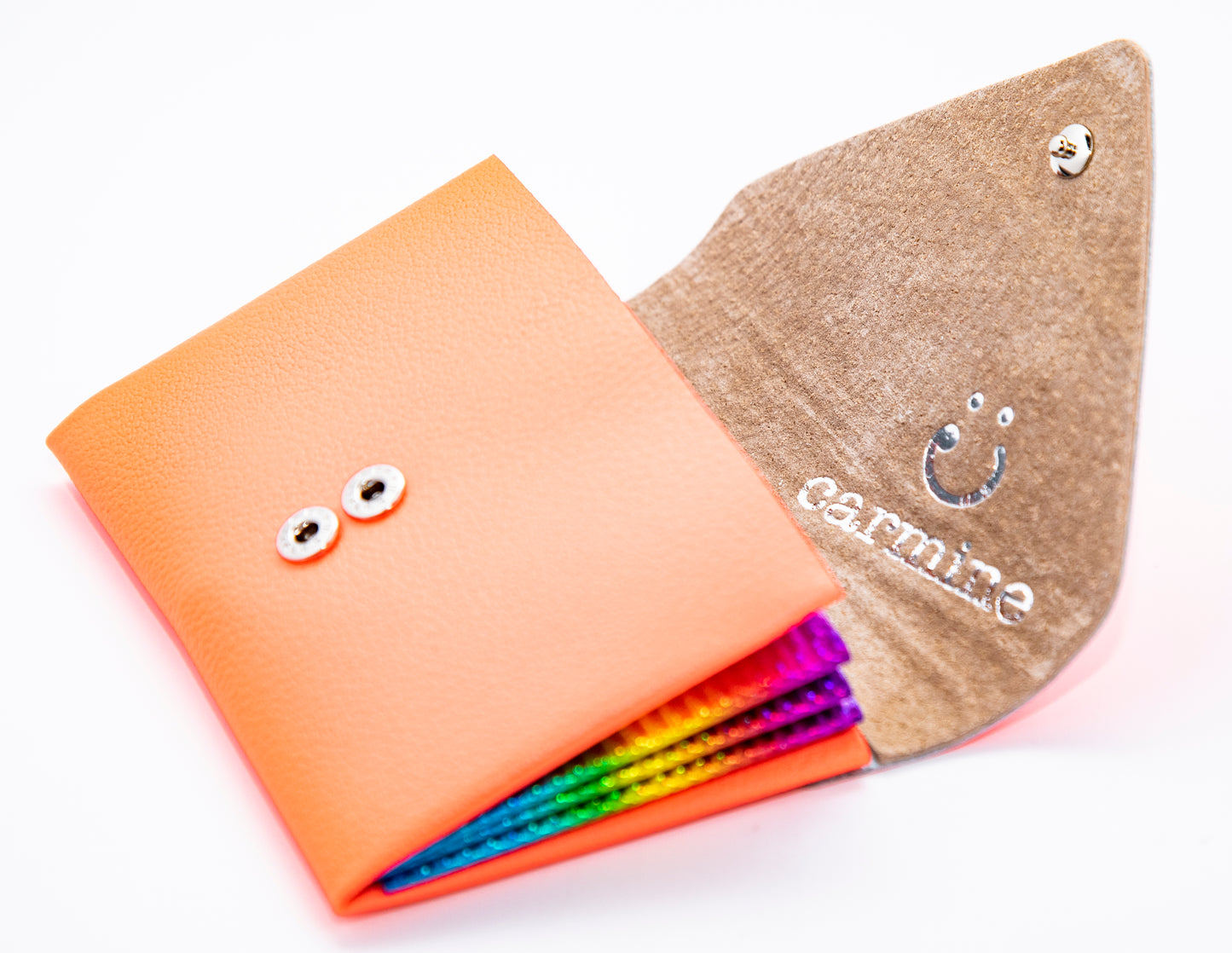 Carmine Lotus Card Wallet: Rainbow Red