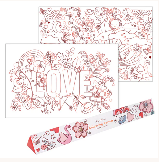 Meri Meri Valentine Coloring Poster
