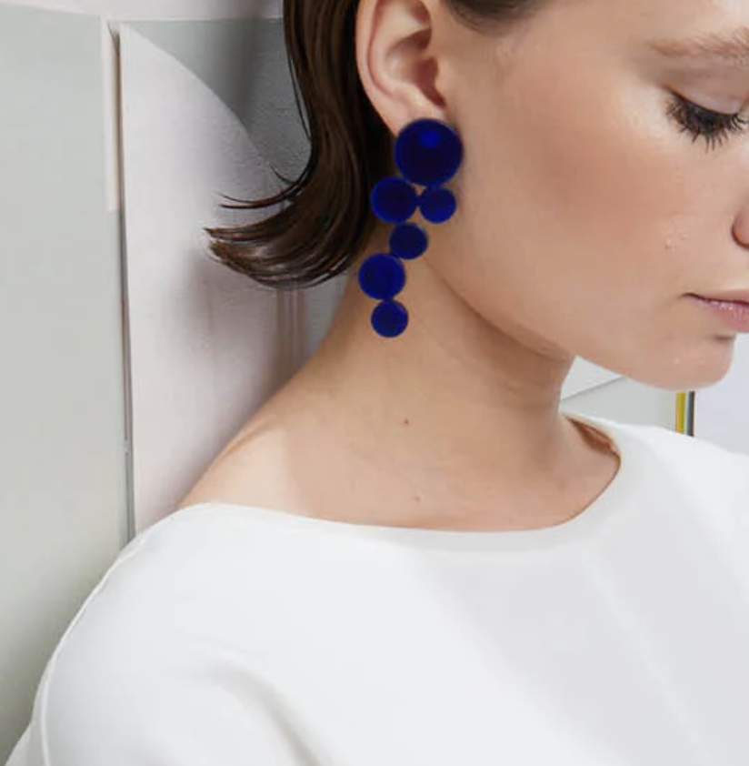 ABSTRACTION EARRINGS - BLUE