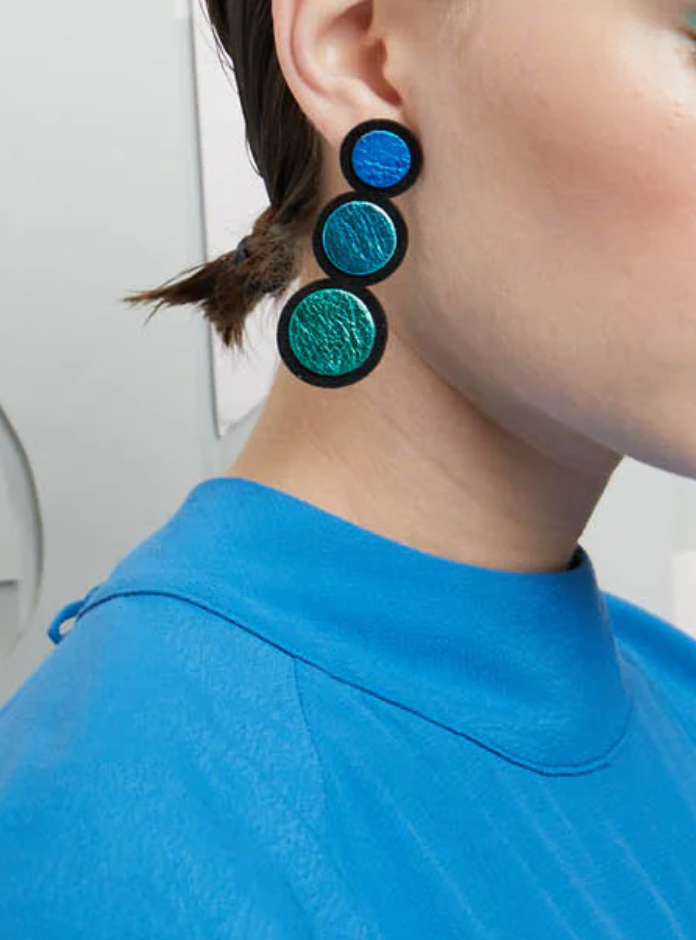 Cool Color Round Rainbow Earrings