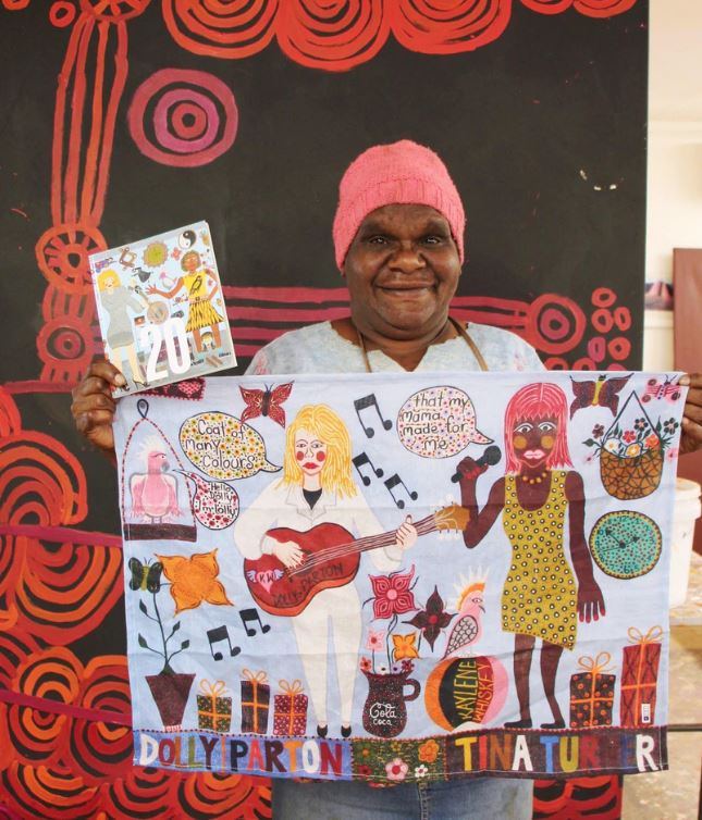 Dolly Parton and Tina Turner Tea Towel x Kaylene Whiskey