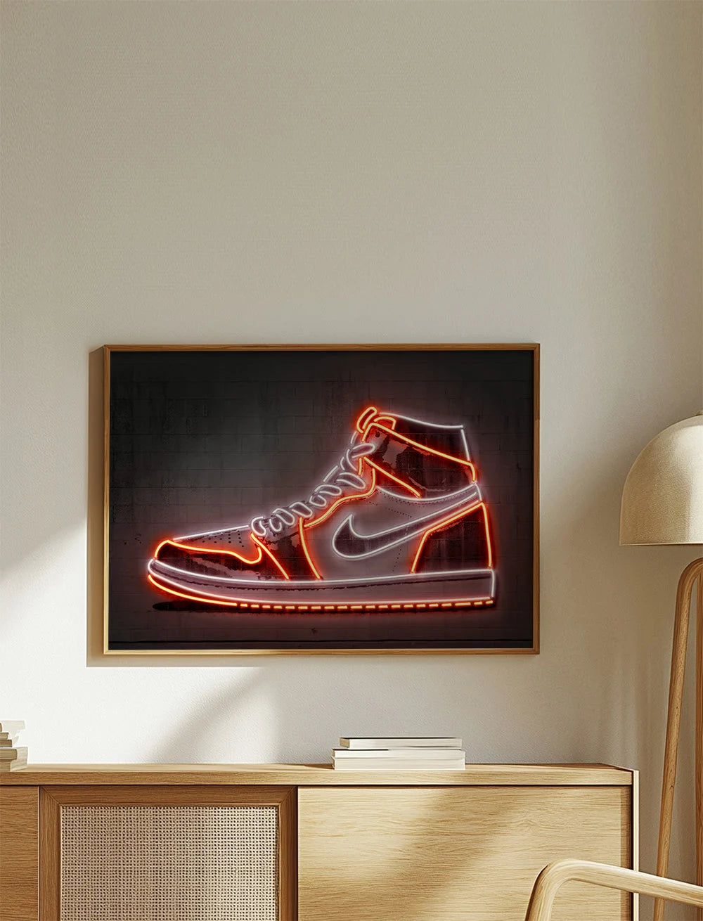 Neon Art Print - Jordan Sneaker