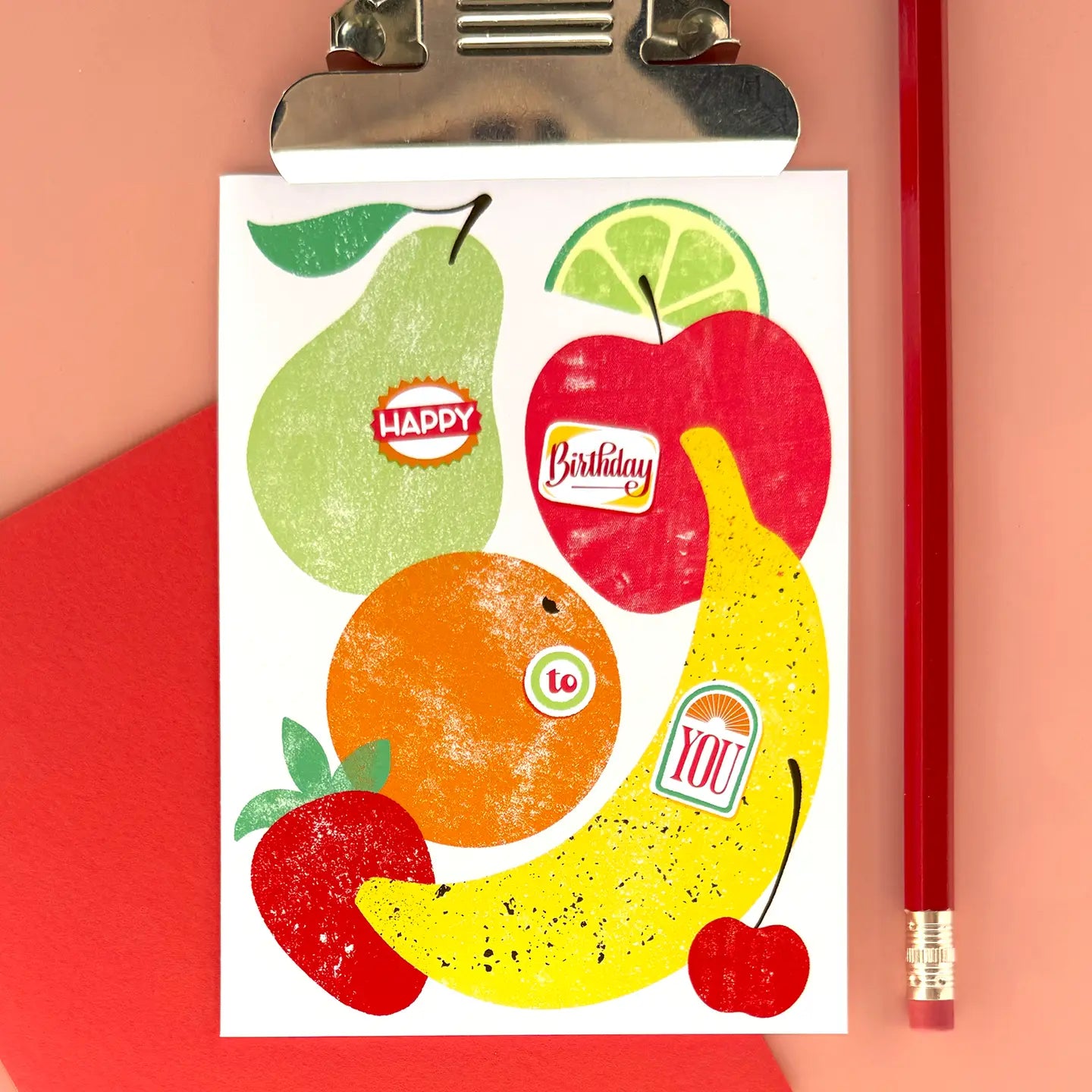 Happy Birthday To You (Fruit Stickers) - Birthday Card