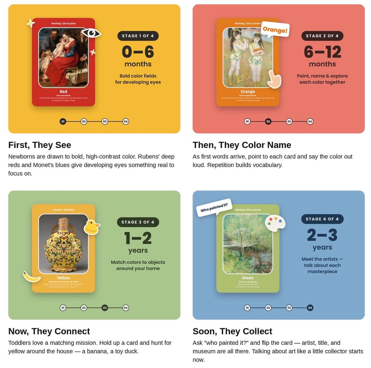 Baby's Art Journey - 13 Color Cards