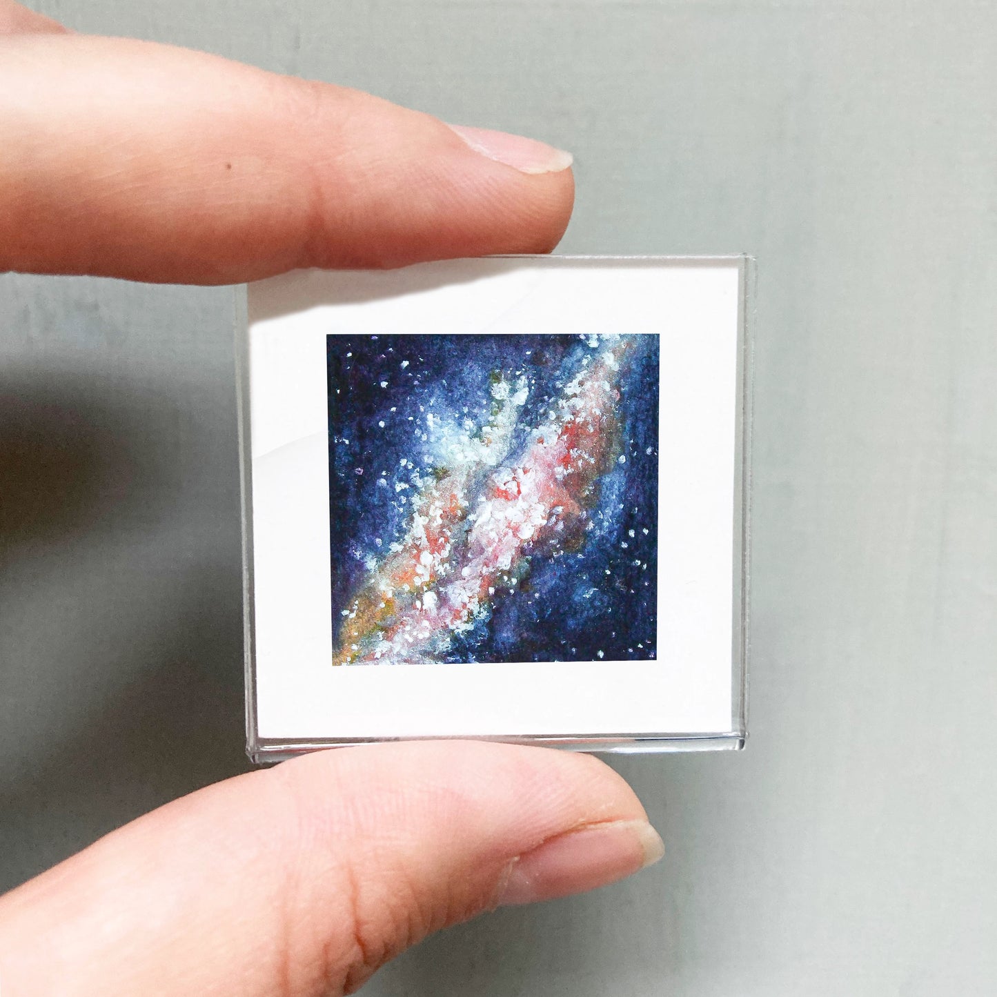 Mini 1" Milky Way Galaxy Watercolor Magnet