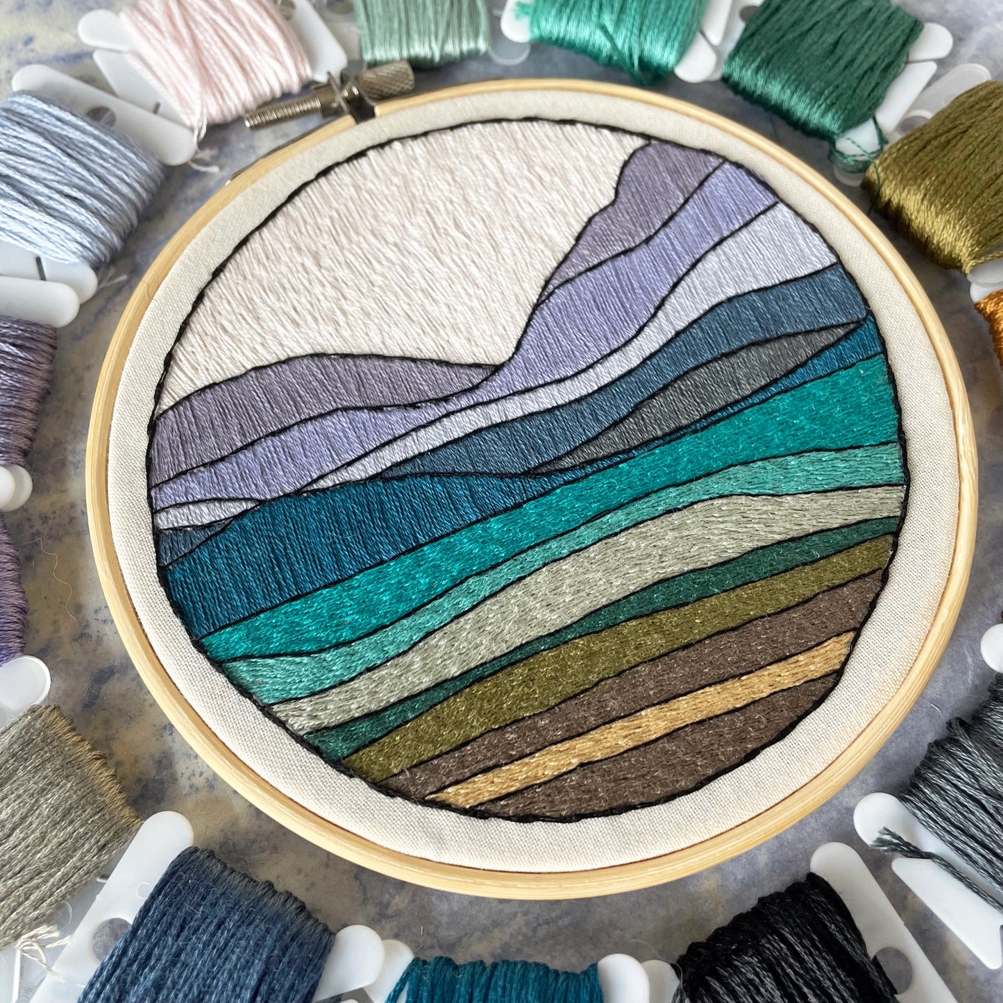 DIY Embroidery Kit - Landscape No. 1 (5")