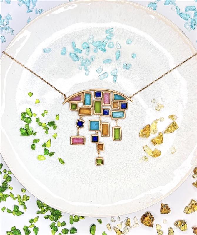 Mosaic Statement Necklace