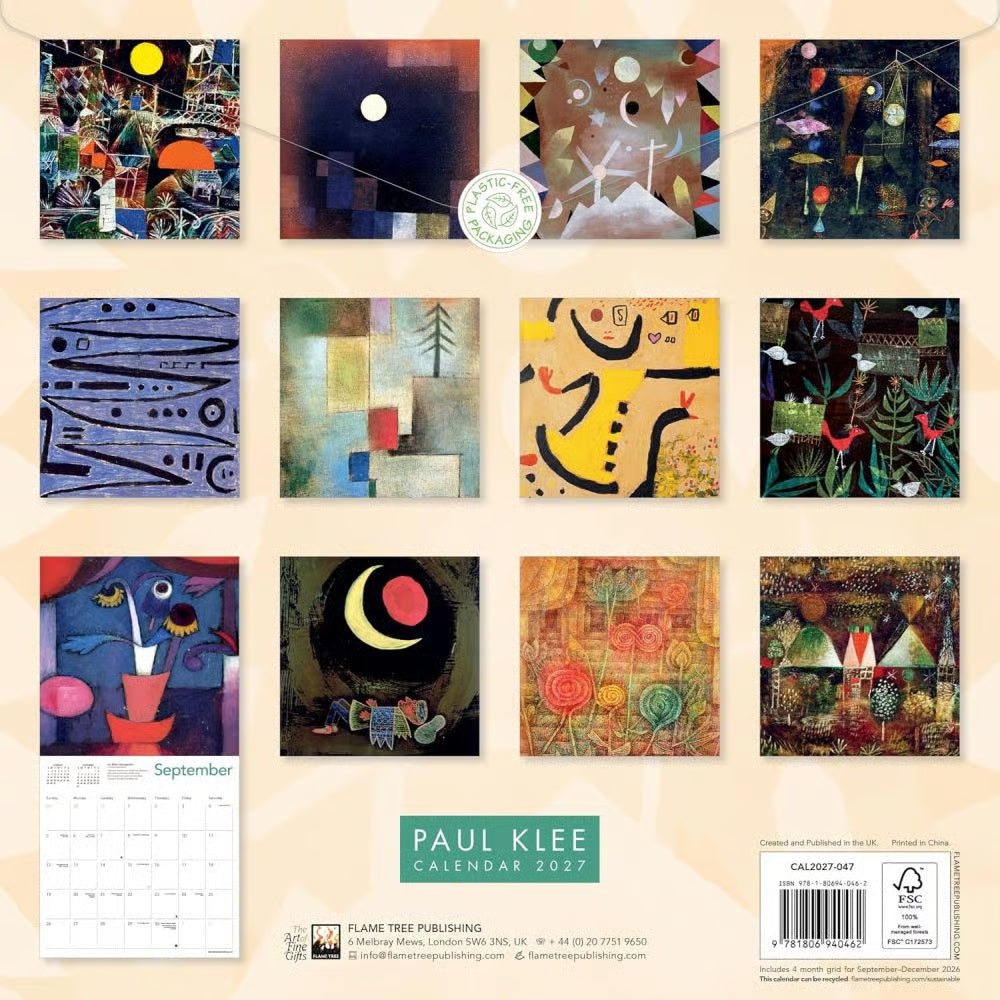 Paul Klee Wall Calendar 2027