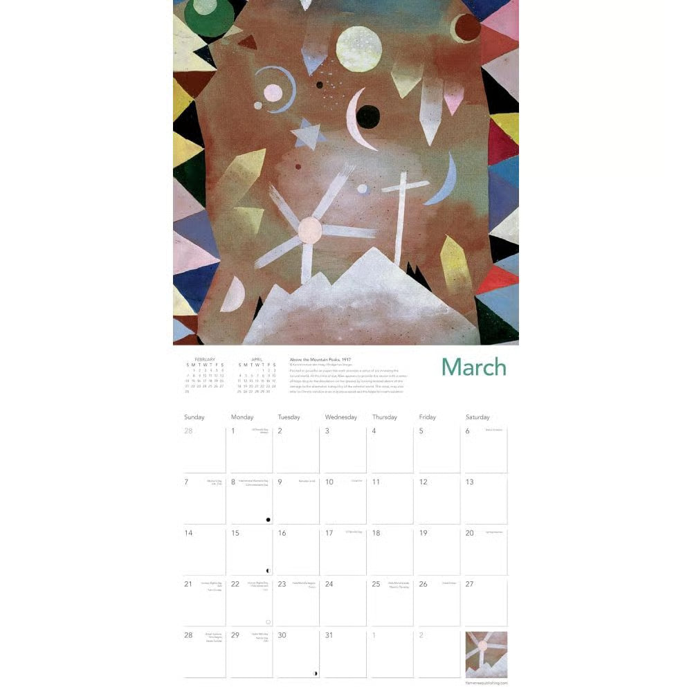 Paul Klee Wall Calendar 2027