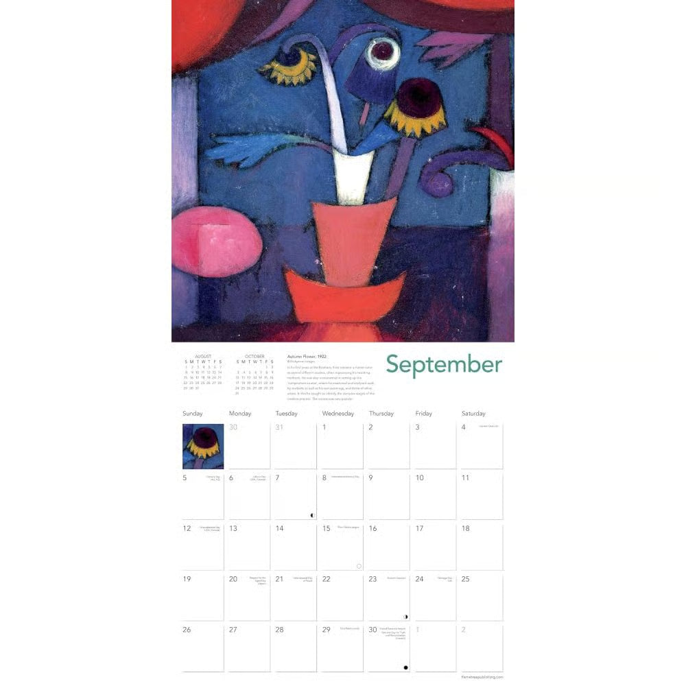 Paul Klee Wall Calendar 2027