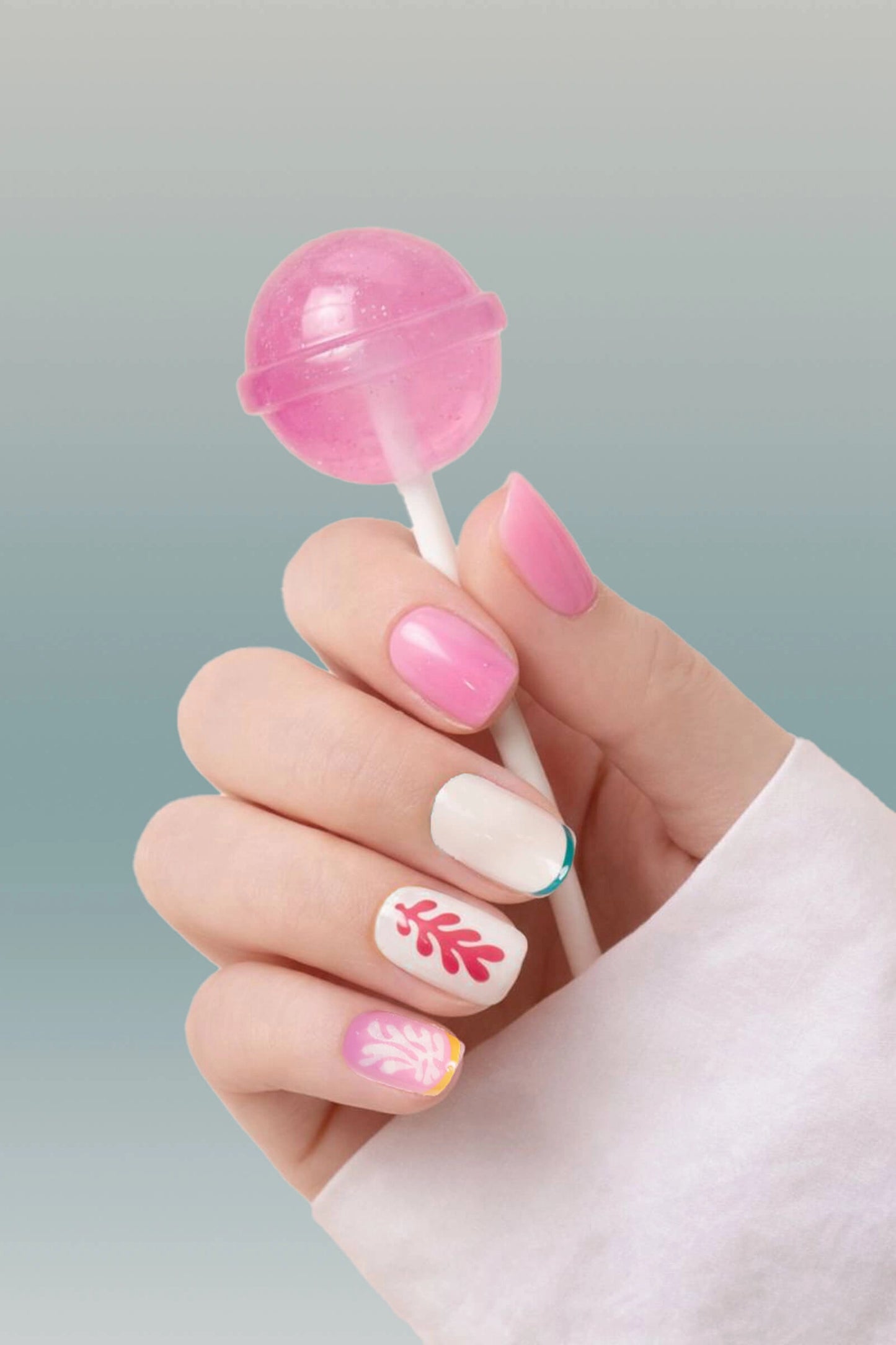 Henri Matisse Snow Flowers Press-On Nails - Square Shape
