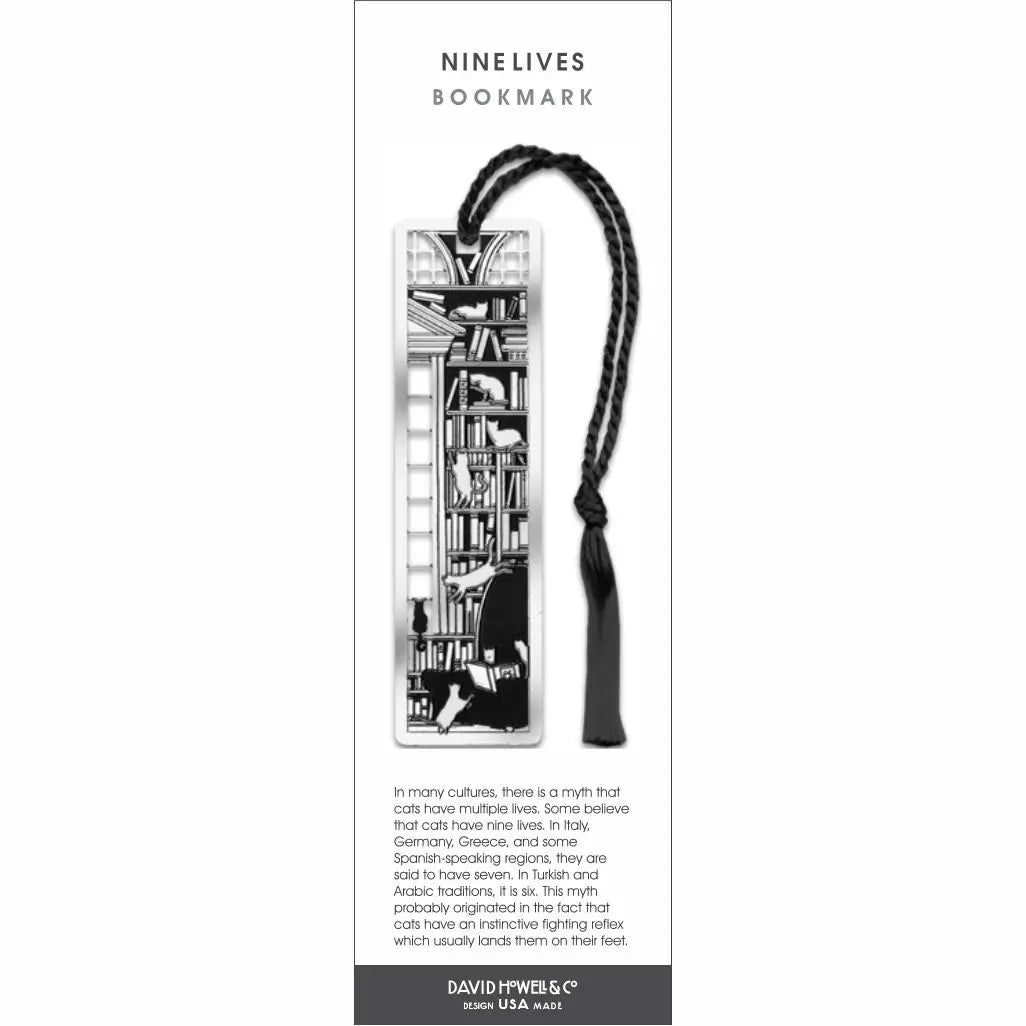 Nine Lives Metal Bookmark