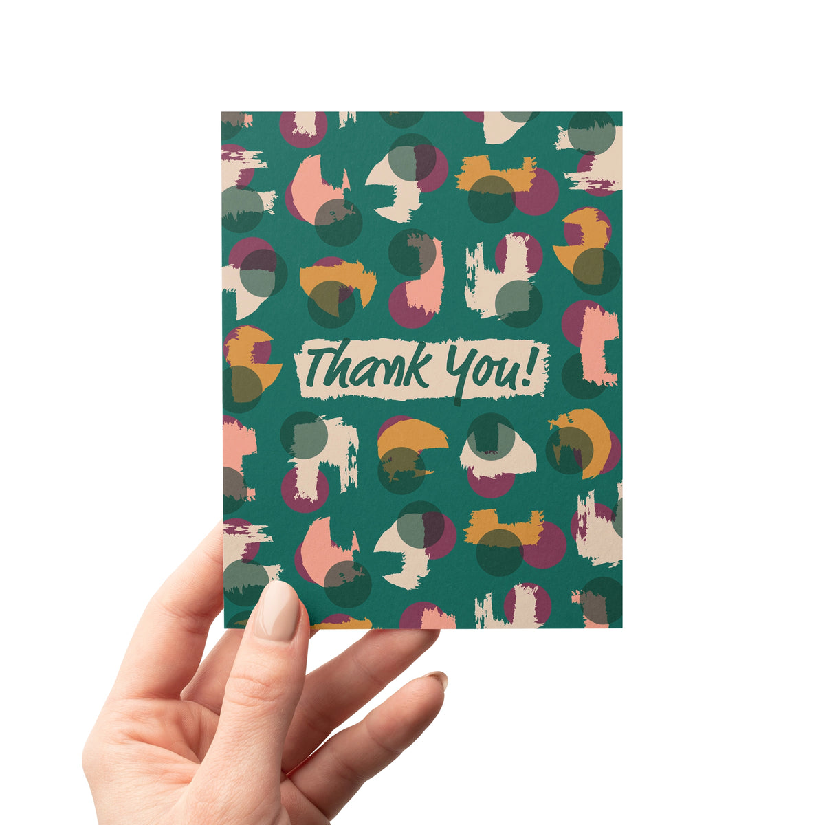 Abstract Modern Thank You Recycled Greeting Card - Set of 8