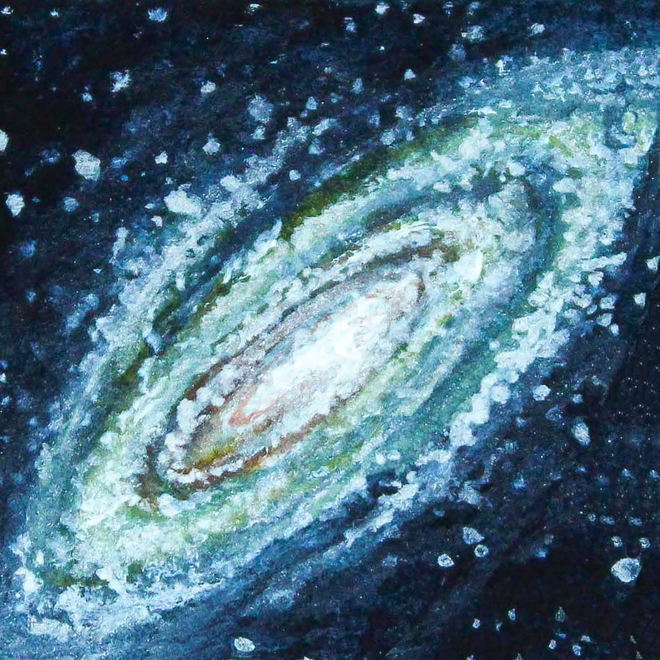 Mini 1" Milky Way Galaxy Watercolor Magnet