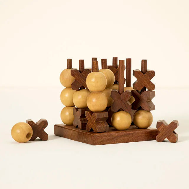 3D Tic Tac Toe Handcrafted Wood Game