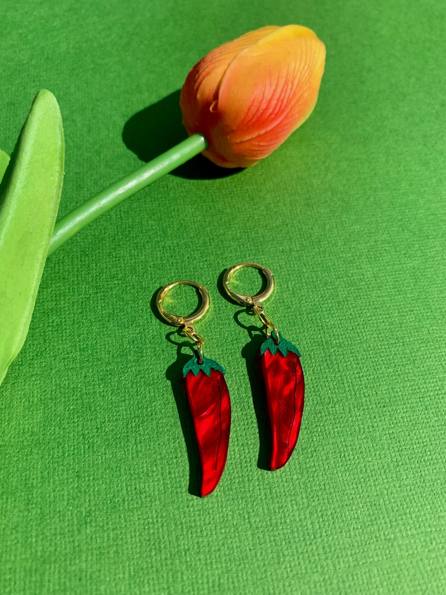 Little Spicy Chili Hoop Earrings