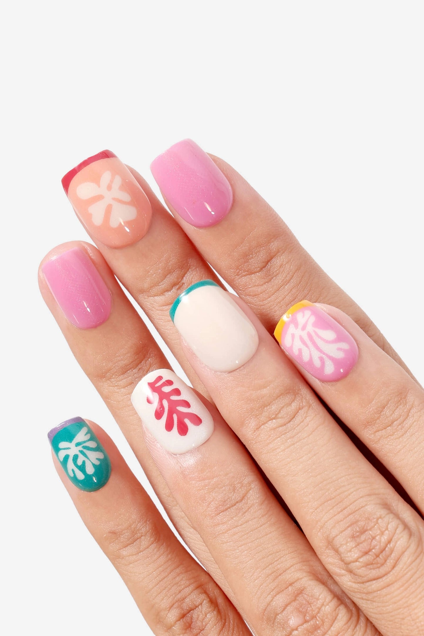 Henri Matisse Snow Flowers Press-On Nails - Square Shape