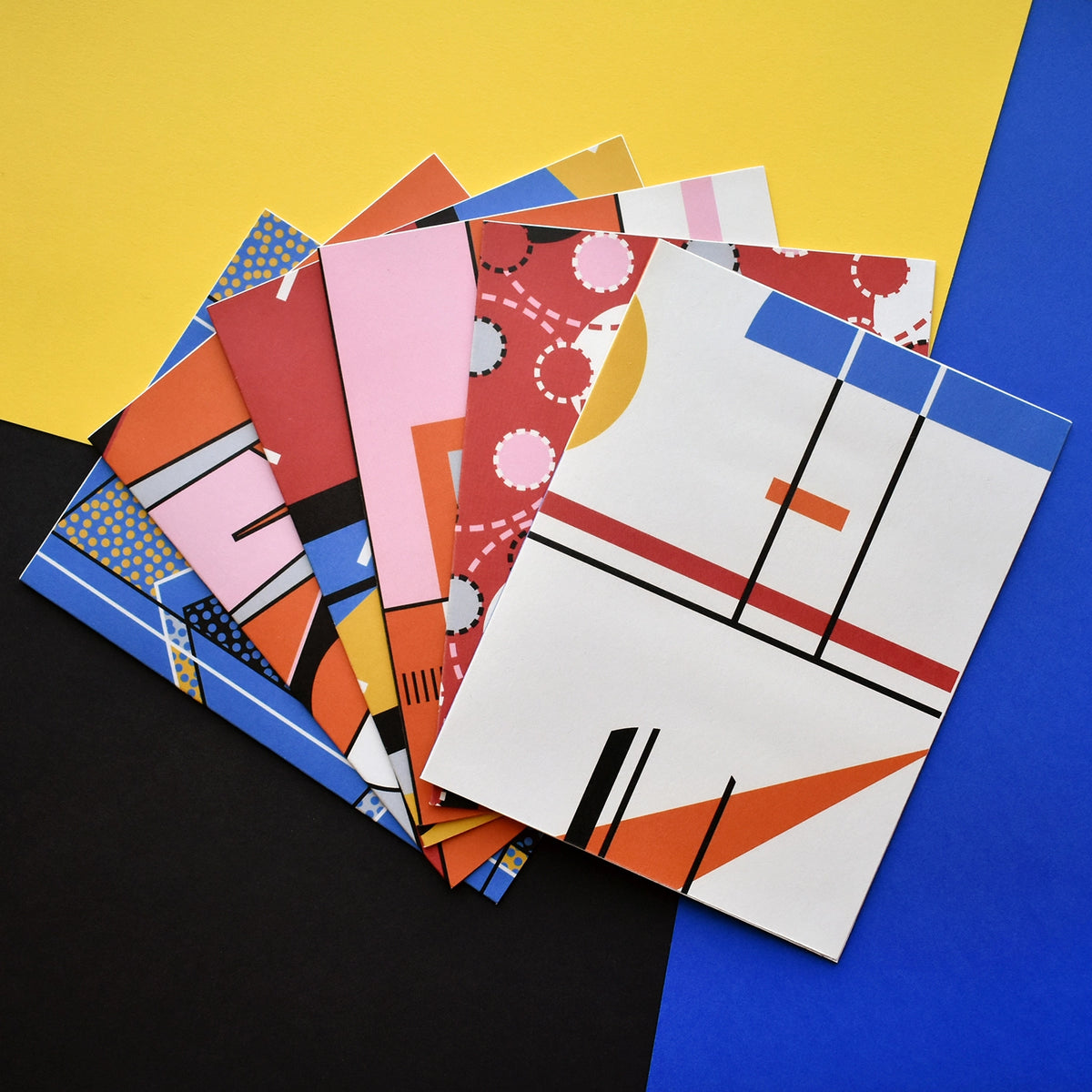Bauhaus Inspired Recycled Everyday Note Card #1 - Set of 6