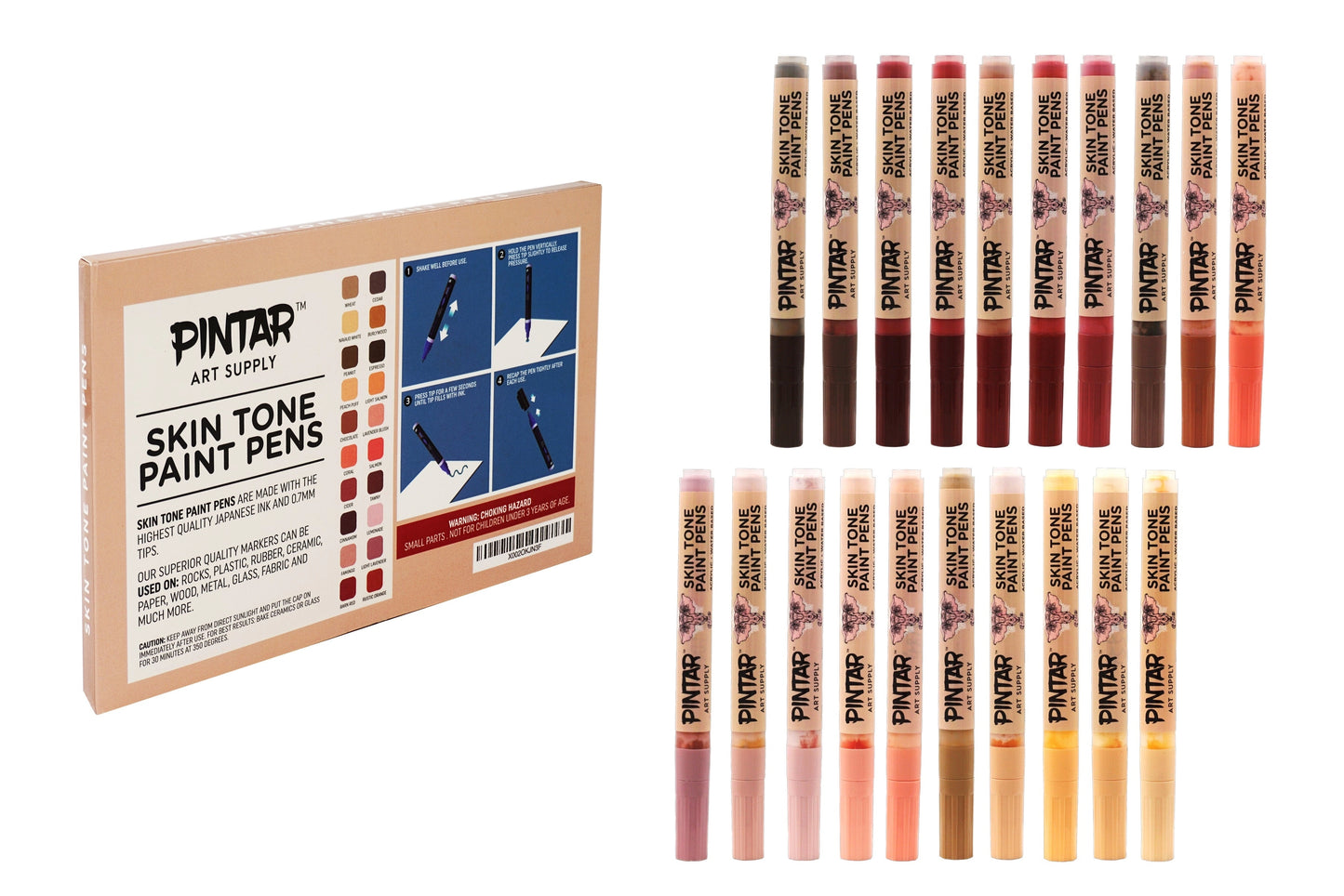 Skin Tone Pintar Acrylic Paint Pen Set of 20