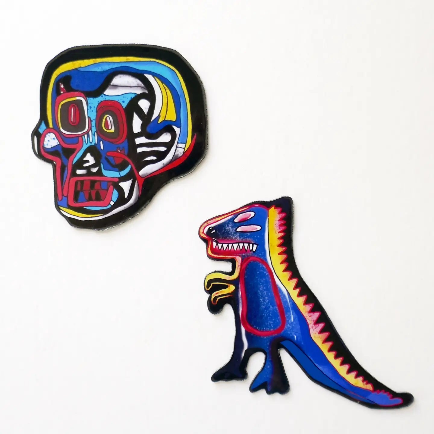 Basquiat-Inspired Dinosaur Magnet