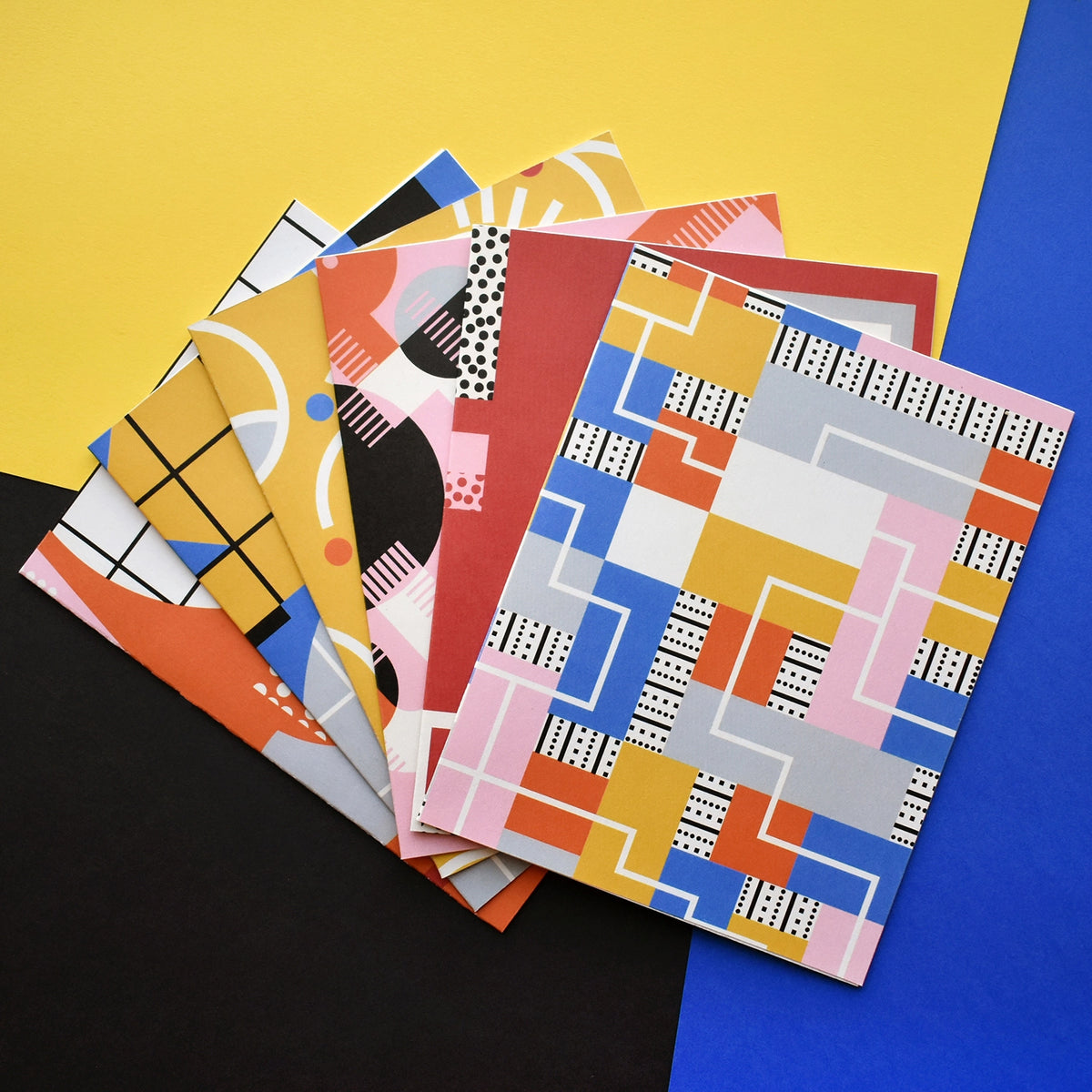 Bauhaus Inspired Recycled Everyday Note Card #2 - Set of 6