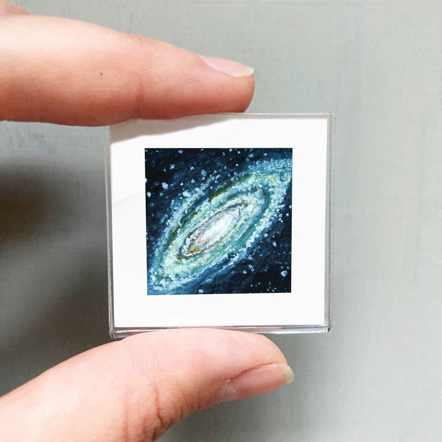 Mini 1" Milky Way Galaxy Watercolor Magnet