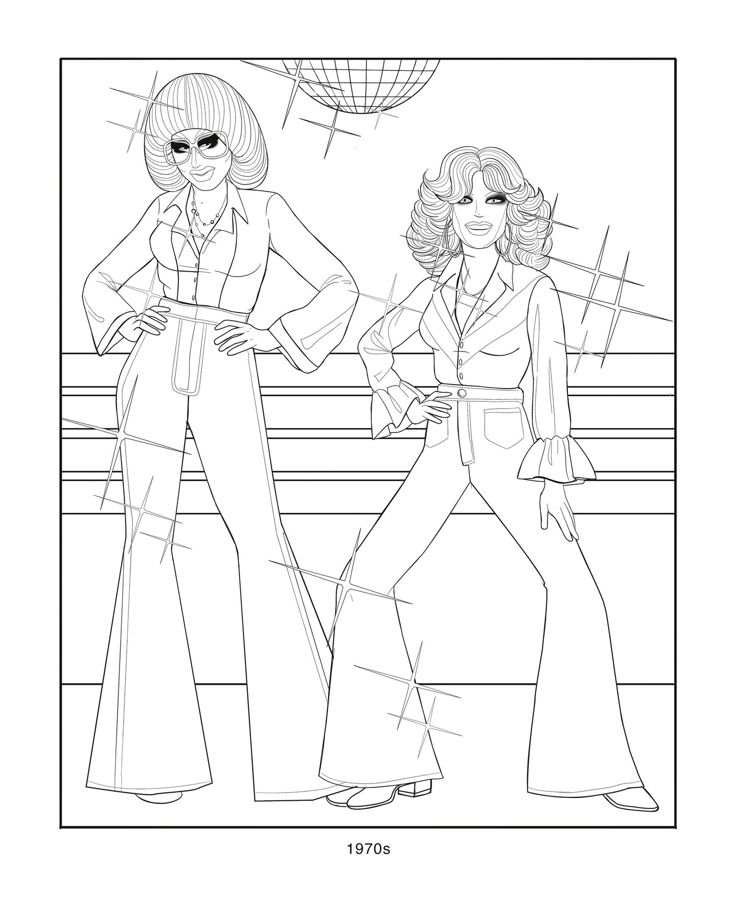 Trixie and Katya Coloring Through History