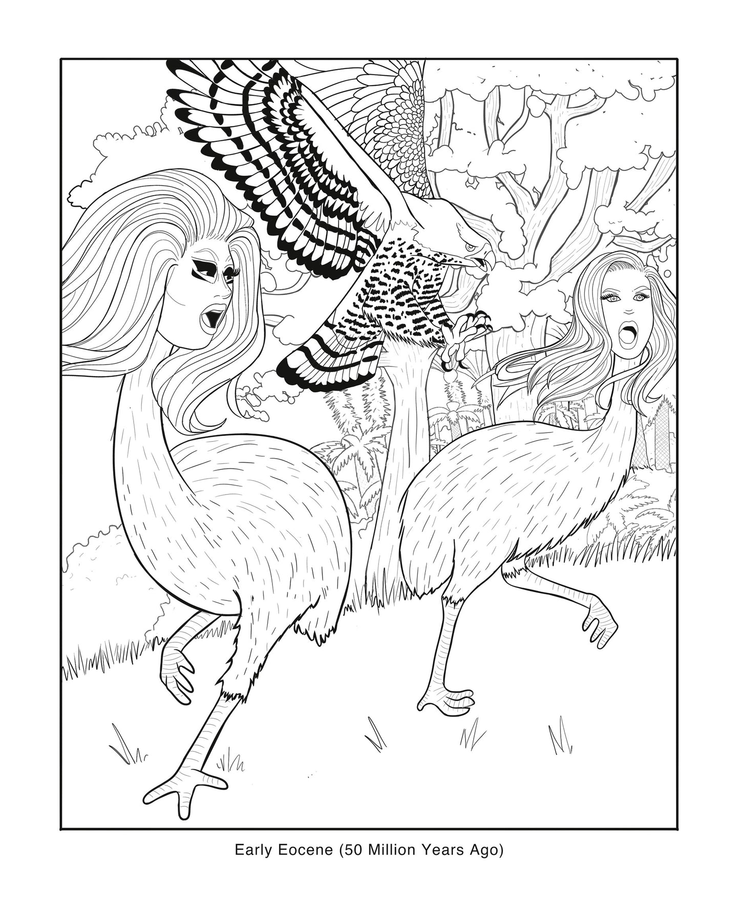 Trixie and Katya Coloring Through History