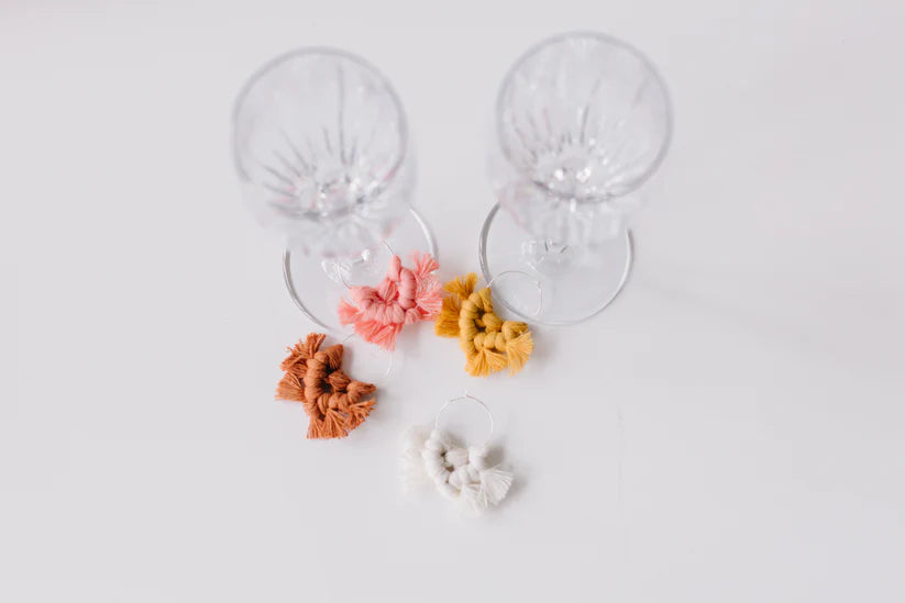 Macrame Wine Glass Charms