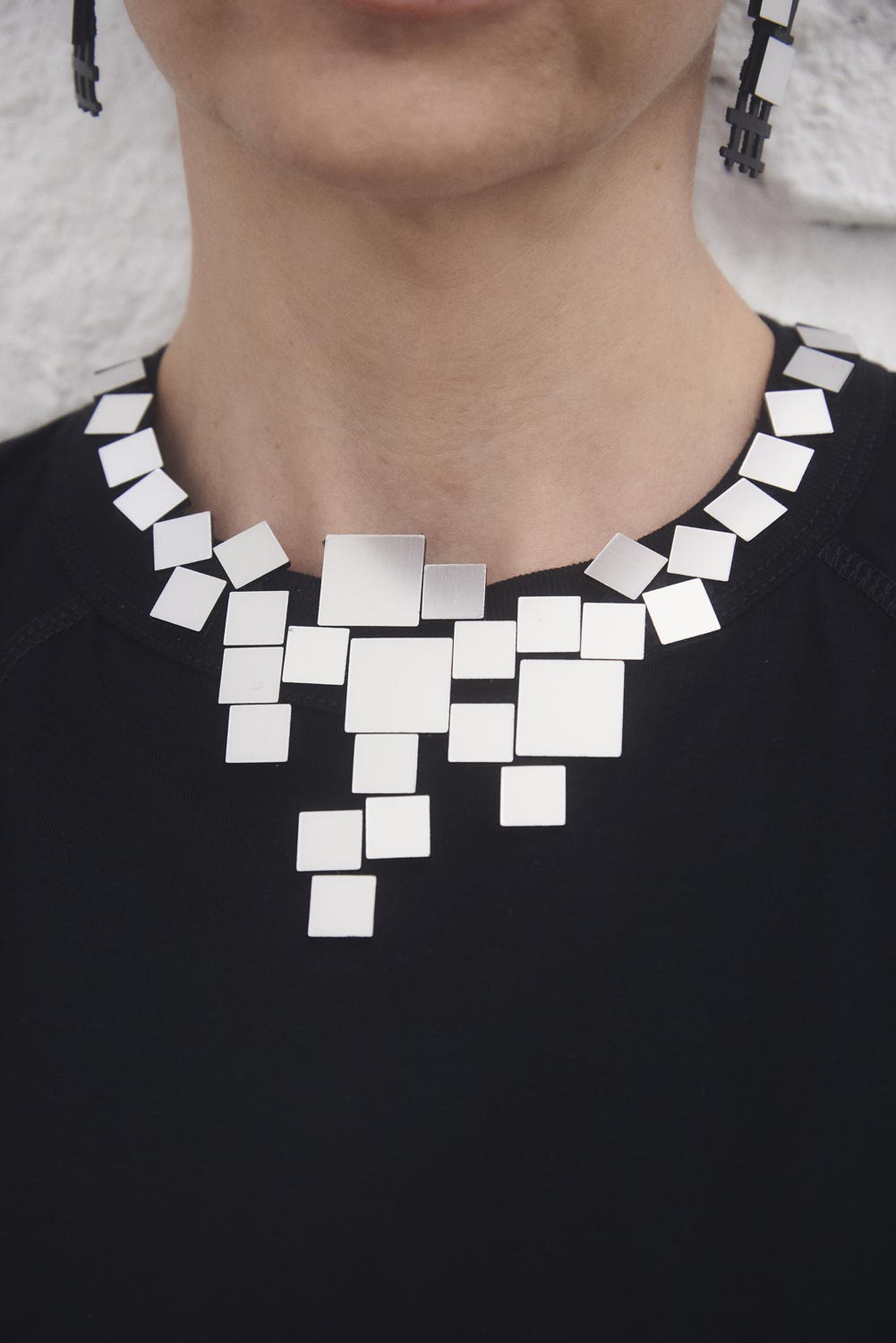 Bauhaus V Squares Necklace